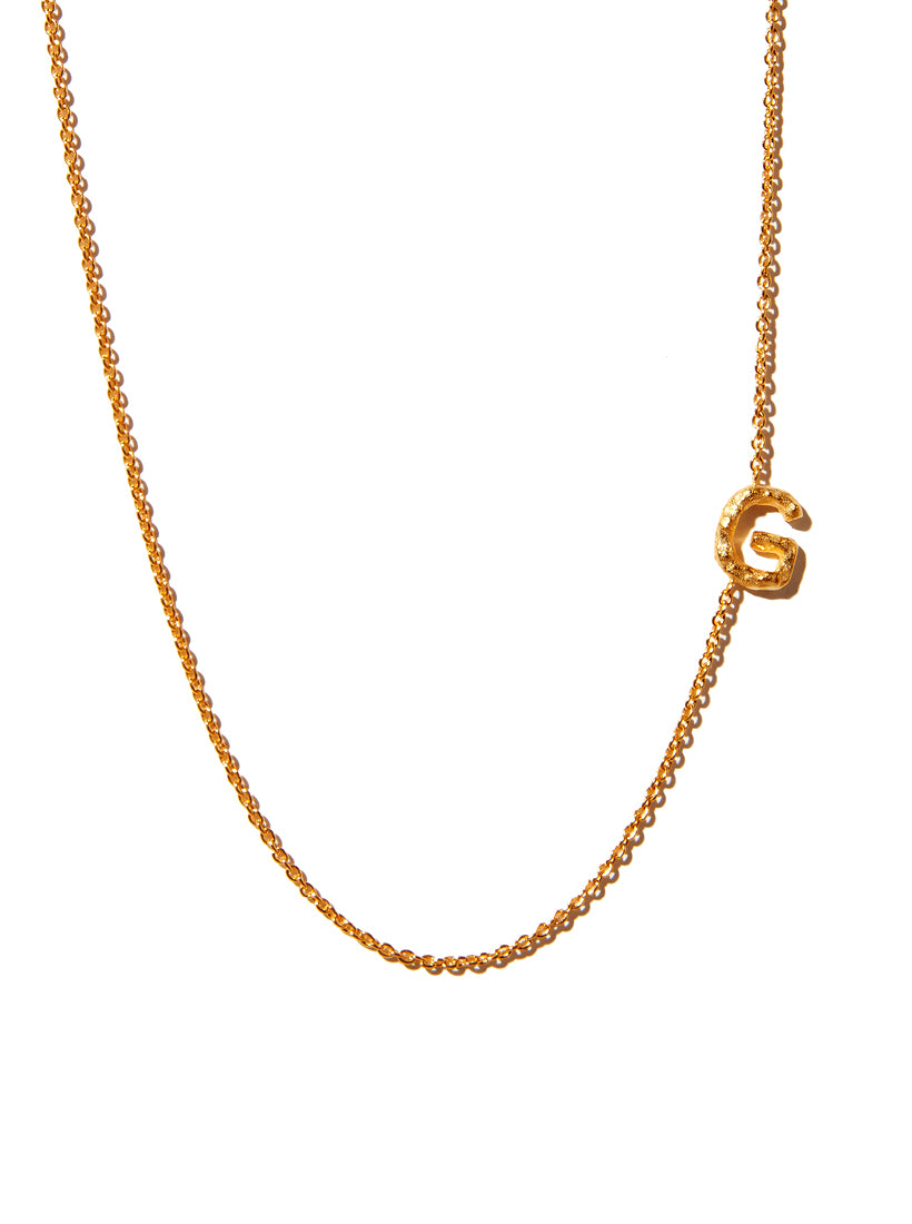 Sideways Alphabet Necklace - Large
