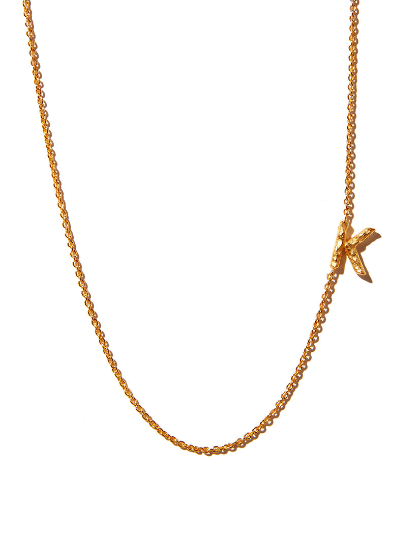 Sideways Alphabet Necklace - Large