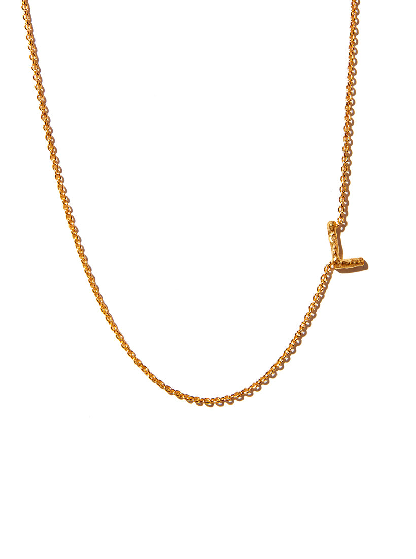 Sideways Alphabet Necklace - Large