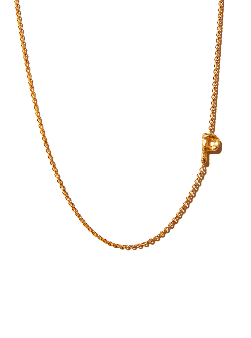 Sideways Alphabet Necklace - Large