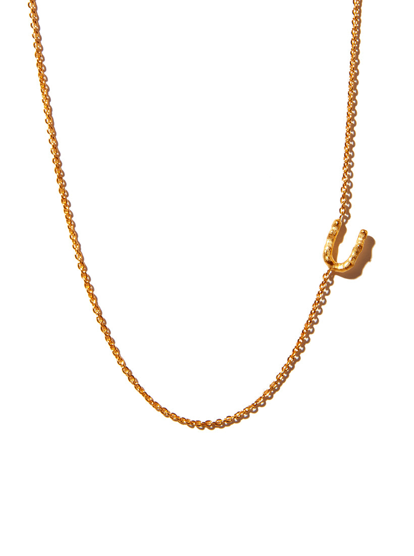 Sideways Alphabet Necklace - Large