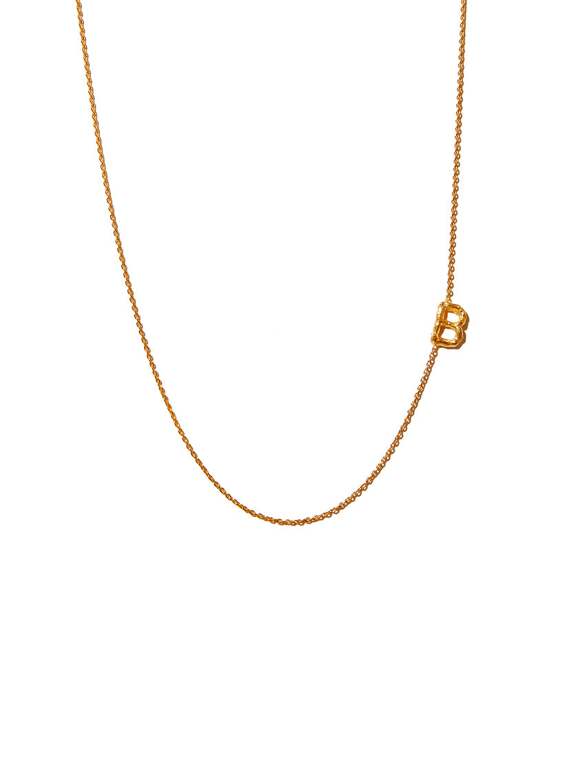 Sideways Alphabet Necklace - Medium