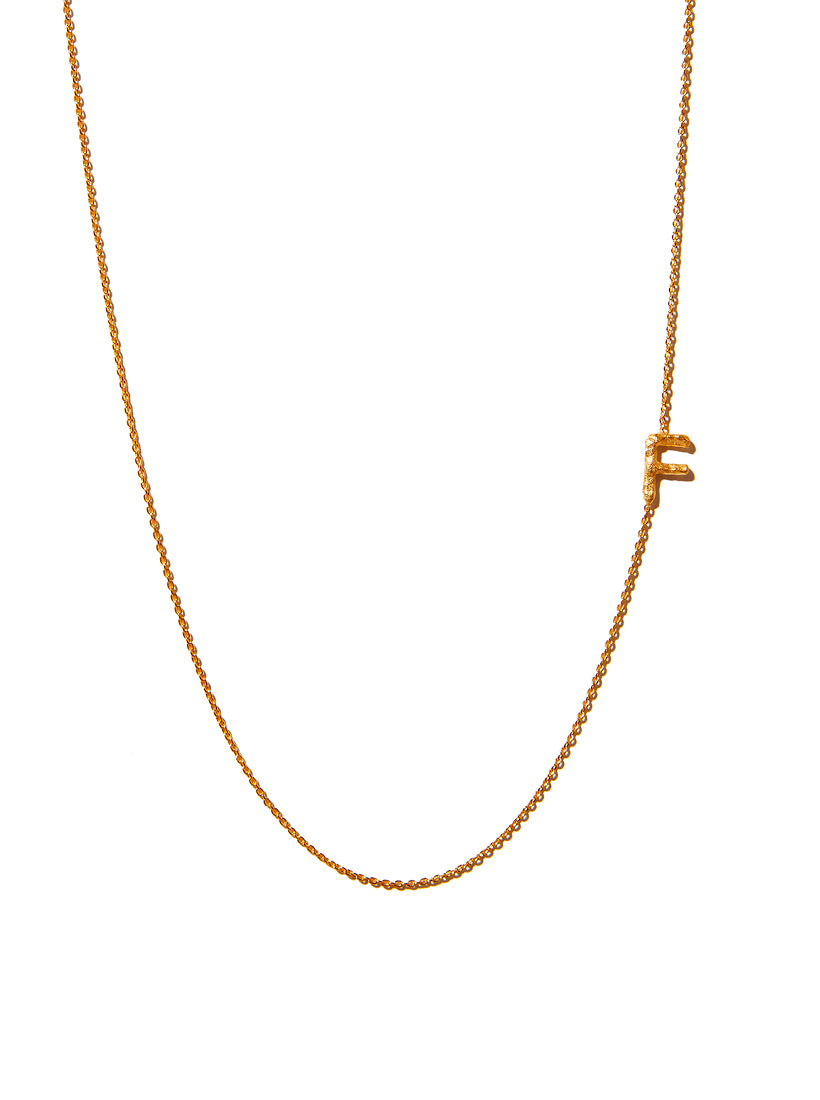 Sideways Alphabet Necklace - Medium
