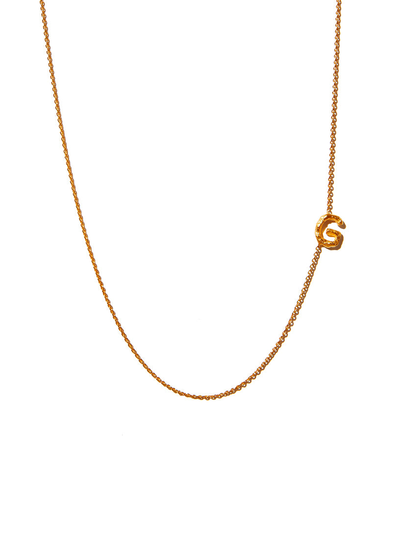 Sideways Alphabet Necklace - Medium