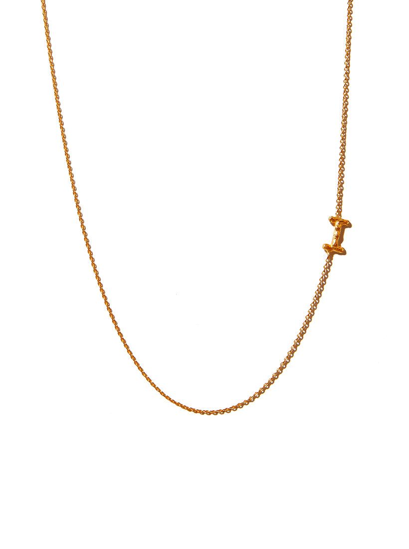 Sideways Alphabet Necklace - Medium