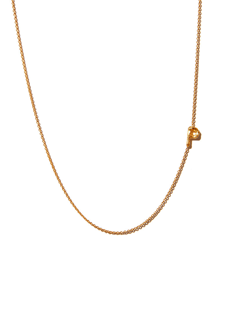 Sideways Alphabet Necklace - Medium