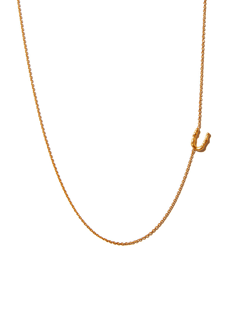 Sideways Alphabet Necklace - Medium