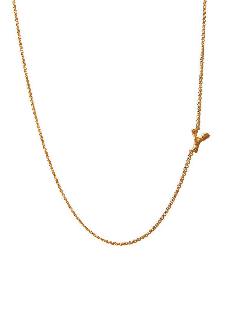 Sideways Alphabet Necklace - Medium