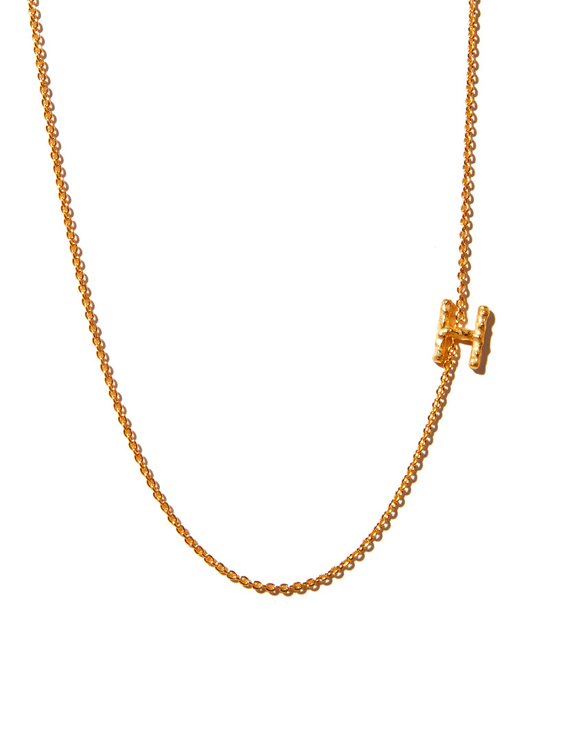 Sideways Alphabet Necklace - Large