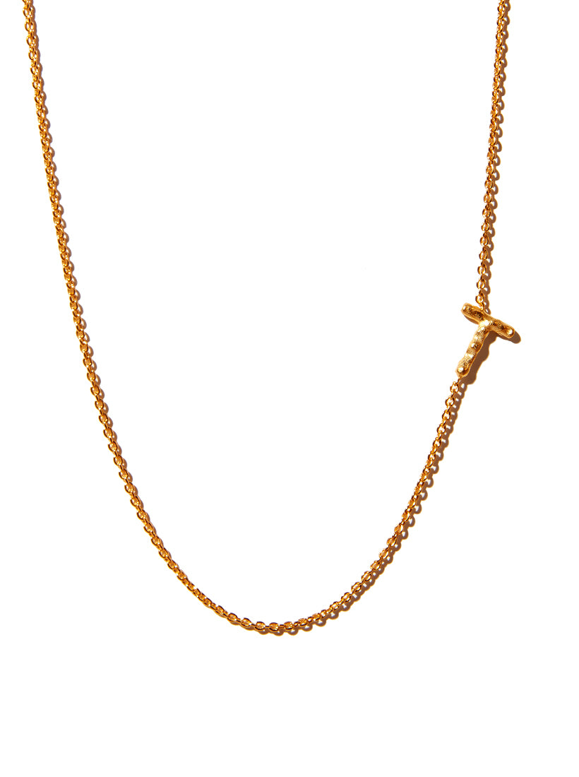 Sideways Alphabet Necklace - Large