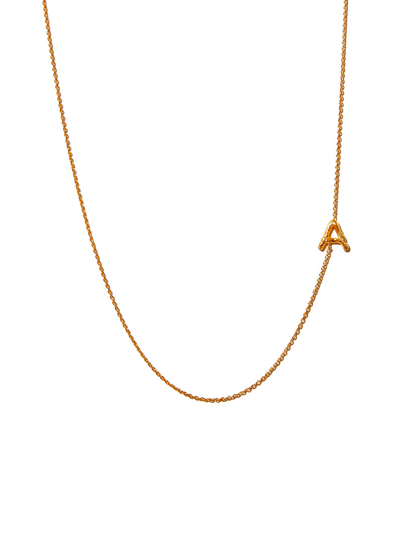 Sideways Alphabet Necklace - Medium