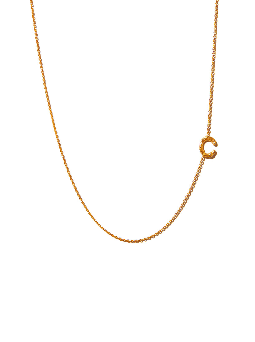 Sideways Alphabet Necklace - Medium