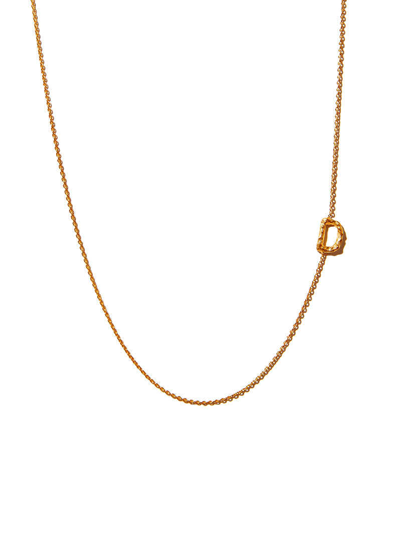 Sideways Alphabet Necklace - Medium