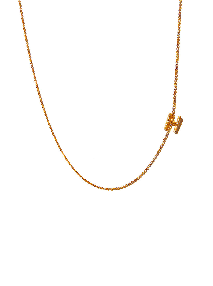 Sideways Alphabet Necklace - Medium