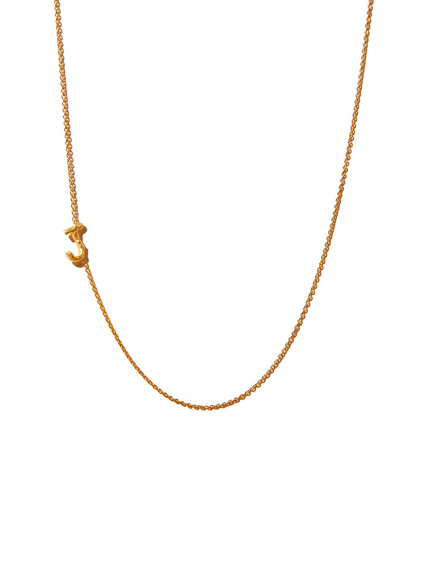 Sideways Alphabet Necklace - Medium