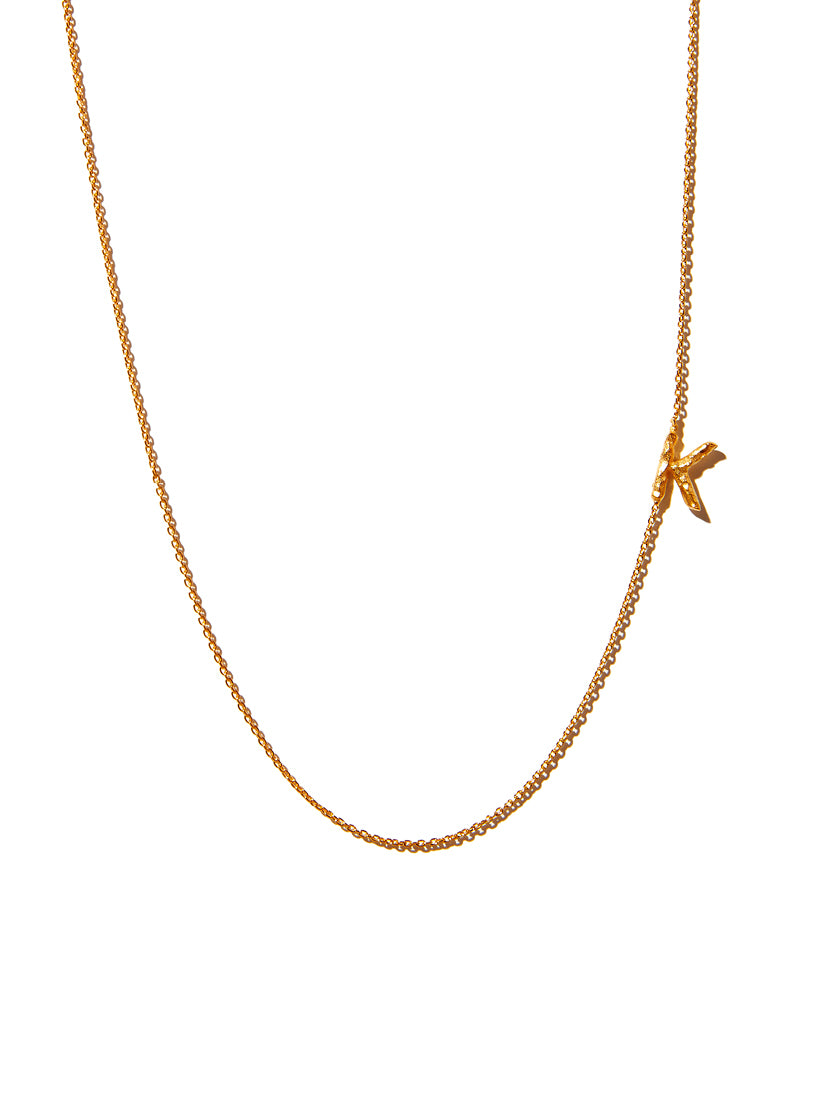 Sideways Alphabet Necklace - Medium