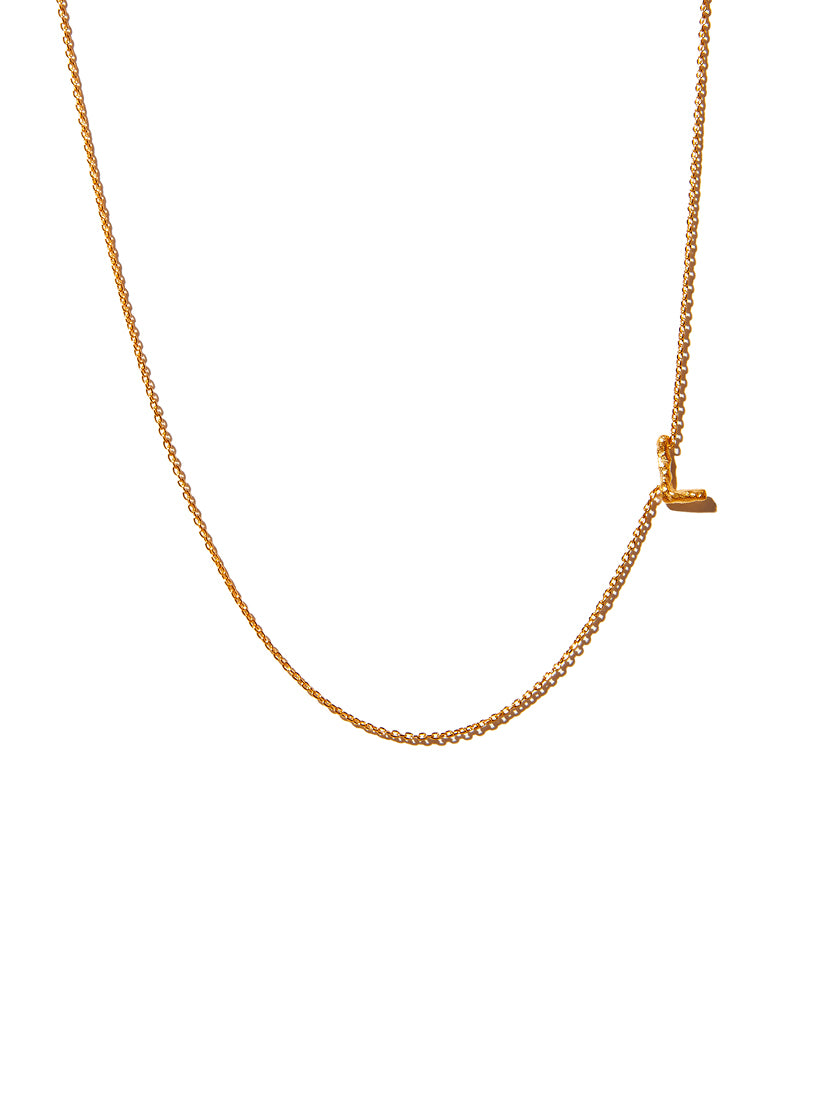 Sideways Alphabet Necklace - Medium