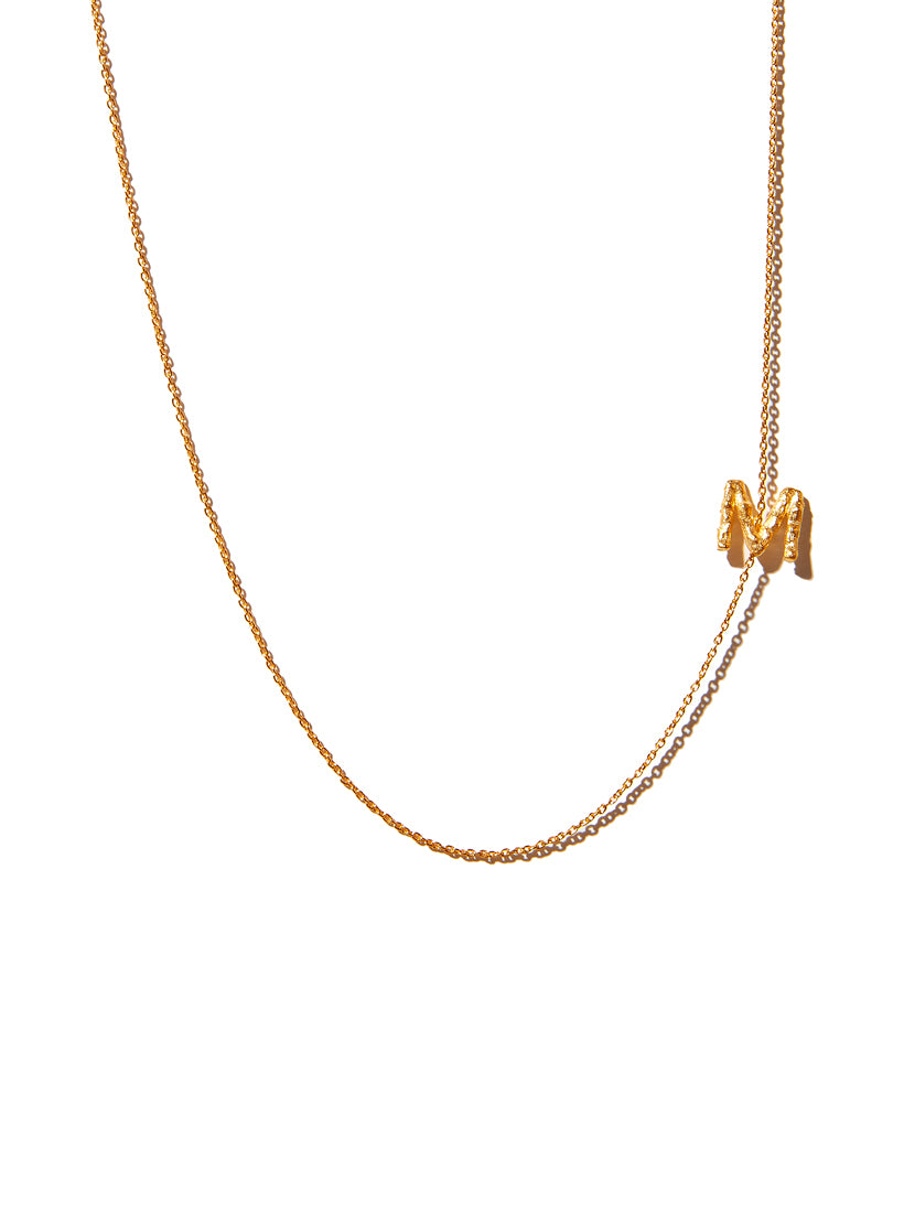 Sideways Alphabet Necklace - Medium