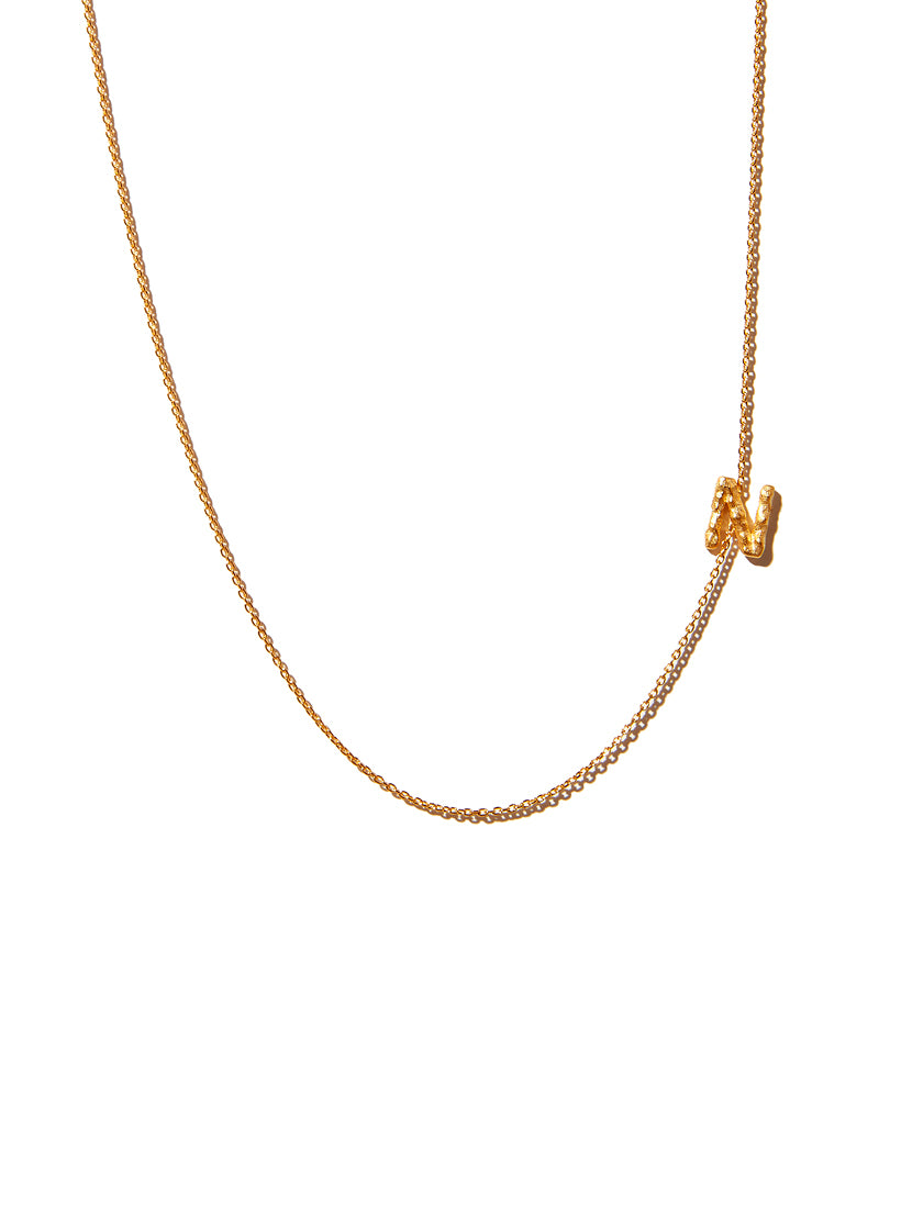 Sideways Alphabet Necklace - Medium