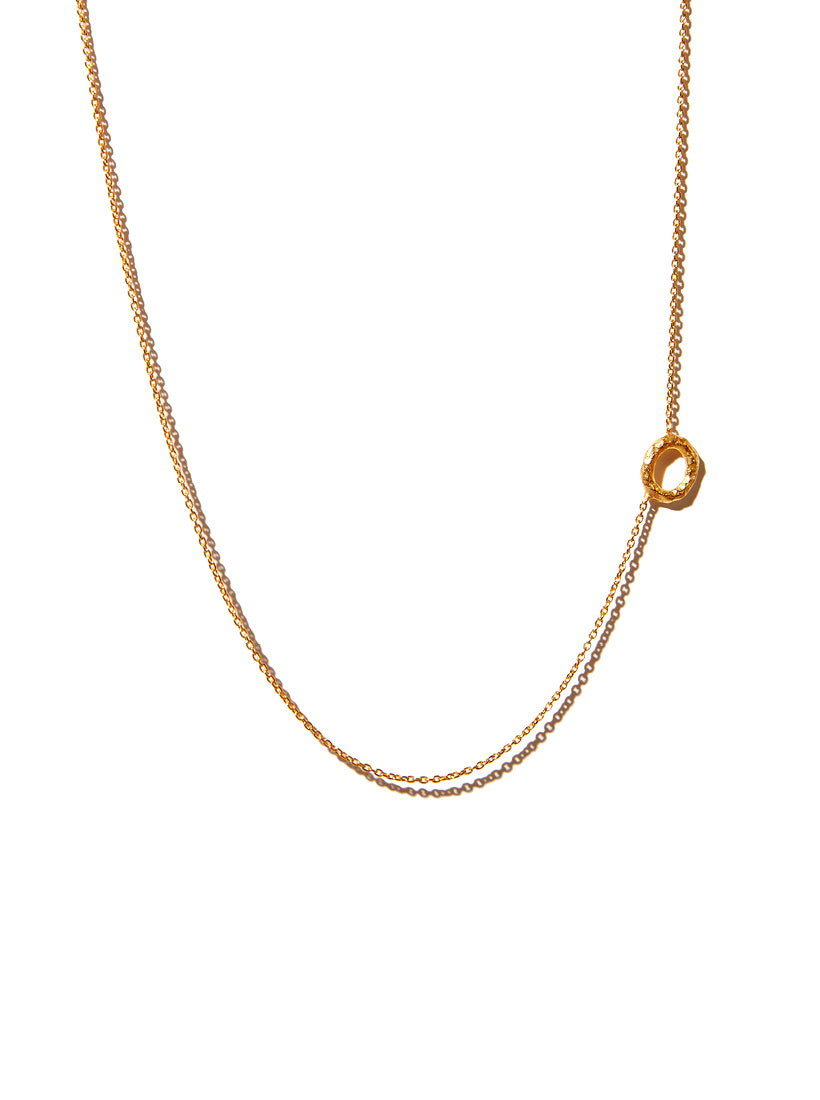 Sideways Alphabet Necklace - Medium