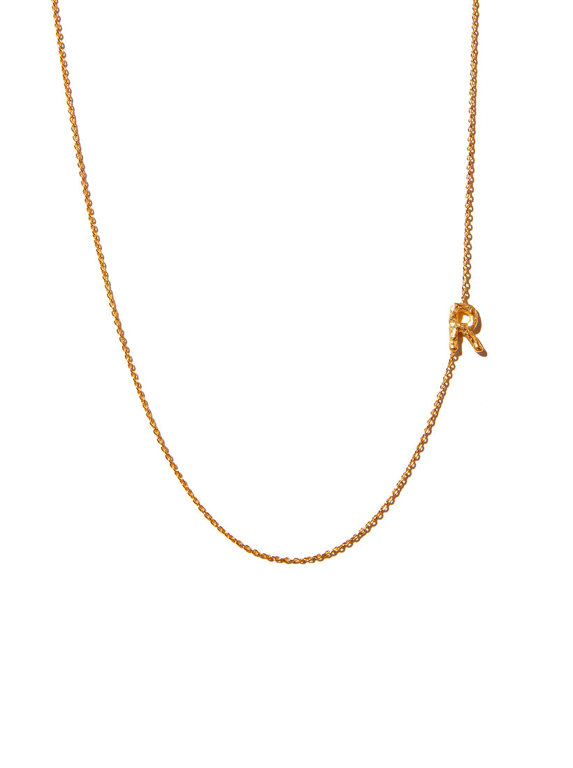 Sideways Alphabet Necklace - Medium