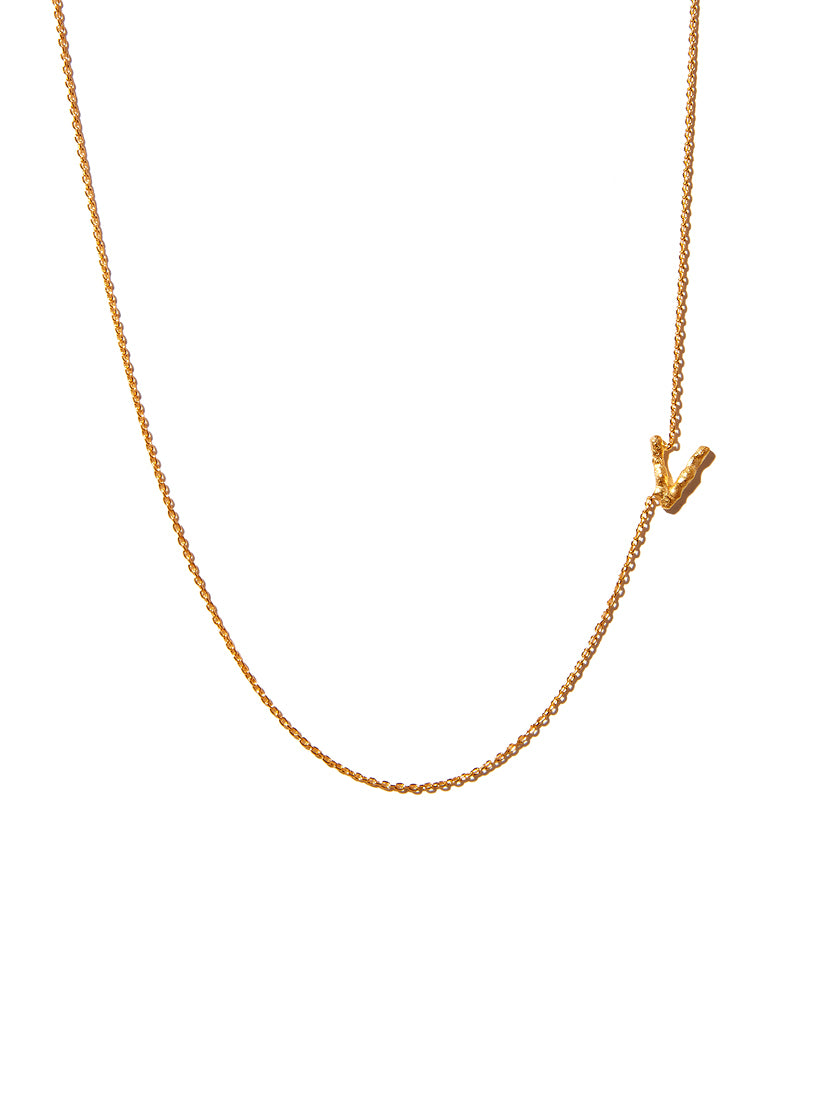 Sideways Alphabet Necklace - Medium