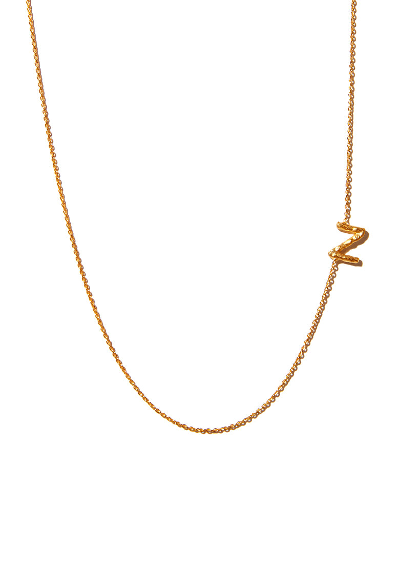 Sideways Alphabet Necklace - Medium