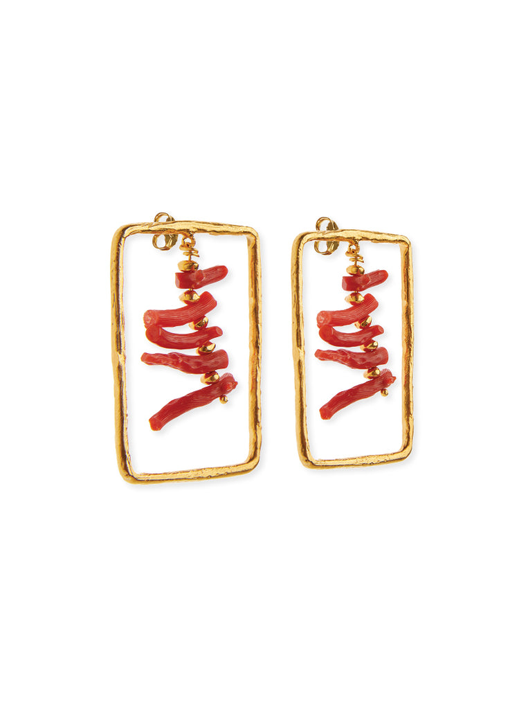 Coral My World Earrings